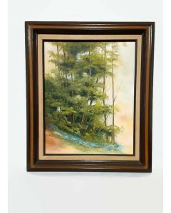 Vintage Louisiana Landscape Scenery Oil On Canvas - Plein Air Southern Painting